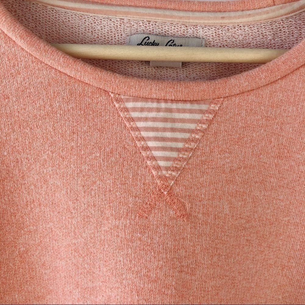 Lucky Brand Lucky Lotus Peach Crewneck Sweatshirt View 4